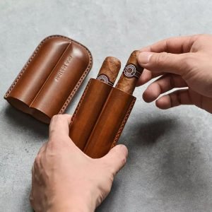 Astuccio Porta Sigari In Pelle