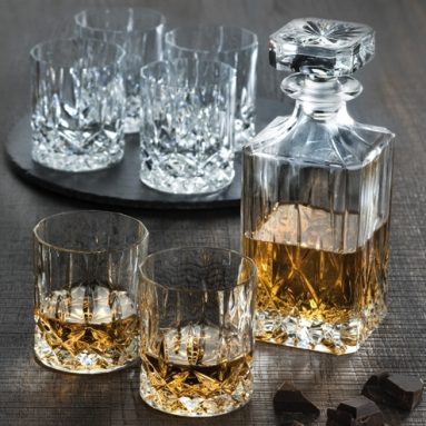 Set Bottiglia Whisky Con Bicchieri